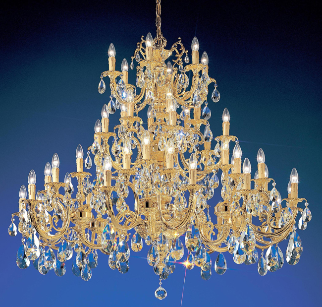C135-5748-G By Classic Lighting-Princeton Collection 24k Gold Plate Finish Chandelier